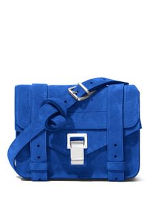 Proenza Schouler mini sac à bandoulière PS1 en daim - Bleu