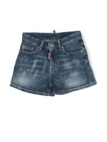 DSQUARED2 KIDS short en jean à coupe cinq poches - Bleu