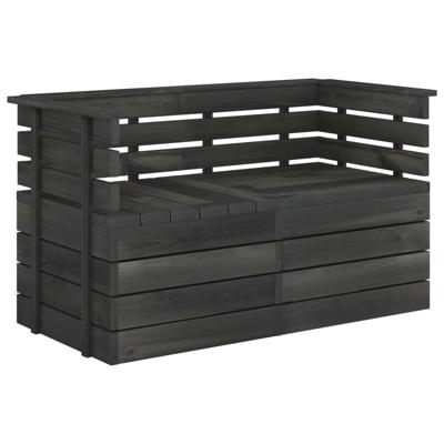 vidaXL Tuinbank 2-zits pallet massief grenenhout donkergrijs vidaXL Tuinbank 2-zits pallet massief grenenhout donkergrijs