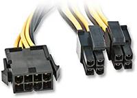 LINDY Stroomkabel - 4-pins ATX12V (M) - PCI-Express voeding, 8-polig (W), 33163