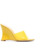 Gianvito Rossi mules compensées Futura 95 mm - Jaune - thumbnail