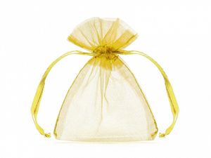 Organza zakjes goud 7,5x10cm (10st)