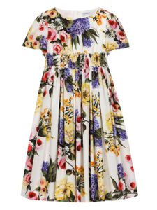 Dolce & Gabbana Kids robe à imprimé Giardino - Blanc