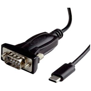 VALUE USB - Seriële Converter kabel, type C - RS232 , zwart, 1,8 m