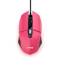 Trust Gaming GXT 109P Felox Gaming Muis met 6 Programmeerbare Knoppen, Ledverlichting, Geïntegreerde Software, 200-6400 DPI, 150 cm USB Kabel, Wired Gaming Mouse voor PC/Laptop - Roze