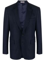 FURSAC virgin wool-blend single-breasted blazer - Bleu