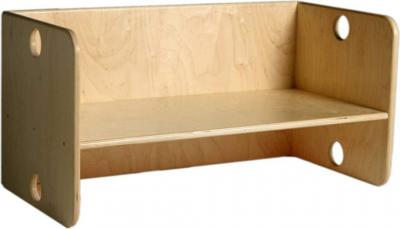 Van Dijk Toys kubusbank 29 x 29 x 58 cm hout naturel Van Dijk Toys kubusbank 29 x 29 x 58 cm hout naturel