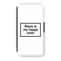 Black is my happy color: iPhone 7 Flip Hoesje