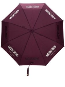 Moschino parapluie à logo imprimé - Violet