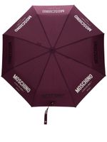 Moschino parapluie à logo imprimé - Violet - thumbnail