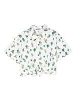 Moschino Kids chemise à imprimé cactus - Tons neutres - thumbnail