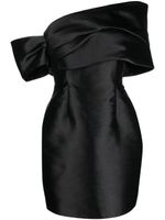 Solace London robe courte Pia à détails plissés - Noir