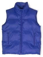 DSQUARED2 KIDS gilet matelassé à logo imprimé - Bleu