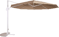 YardLife Zweefparasol 'Virgo' kleur wit/zand, Ø3,5m