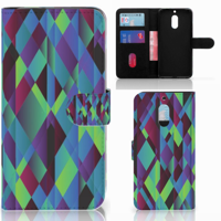 Nokia 6 Bookcase Abstract Green Blue