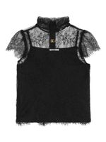 Dolce & Gabbana Kids blouse à plaque logo - Noir - thumbnail