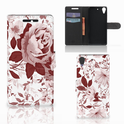 Hoesje HTC Desire 628 Watercolor Flowers Hoesje HTC Desire 628 Watercolor Flowers