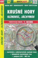 Wandelkaart 406 Krušné hory - Klínovec, Jáchymov - Erzgebirge, Klinove - thumbnail