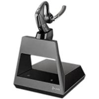 Plantronics Voyager 5200 OfficeBluetooth-mono-headset met windsmart-technologie, adaptieve microfoons, IPX4, spraakbesturing, NFC, laadstation met USB-A, Microsoft Teams, zwart