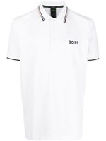 BOSS polo à logo brodé - Blanc - thumbnail