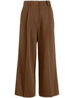 STUDIO TOMBOY pantalon court à plis marqués - Marron