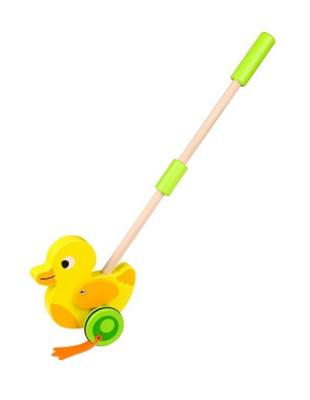 Tooky Toy stokroller eend junior 54,5 cm hout geel