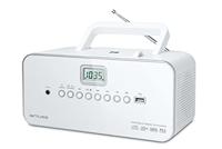 Muse M-28 NY CD-radio draagbaar, PLL FM-radio, MW-tuner, zendergeheugen, USB, MP3-weergave, werkt op netstroom of op batterijen, New York RDW RDW