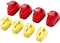 Creotime figuurponsen 15/23 mm 8 stuks rood/geel