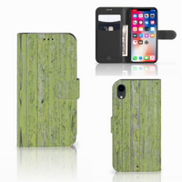 Apple iPhone Xr Book Style Case Green Wood