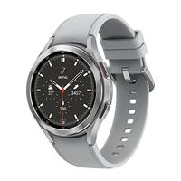 Samsung Galaxy Watch4 Classic, Runde LTE Smartwatch, Wear OS, drehbare Lünette, Fitnessuhr, Fitness-Tracker, 46 mm, Silver