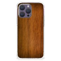 iPhone 15 Pro Max Stevig Telefoonhoesje Donker Hout