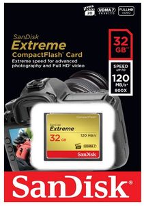 SanDisk Extreme 32GB CompactFlash Geheugenkaart