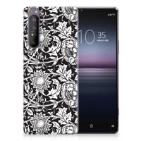 Sony Xperia 1 II TPU Case Black Flowers
