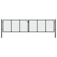 vidaXL Gaaspoort 400x175 cm gegalvaniseerd staal grijs