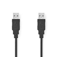 Nedis CCGL60000BK10 USB-kabel 1 m USB 2.0 USB A Zwart