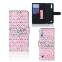 Samsung Galaxy M10 Portemonnee Hoesje Flowers Pink DTMP