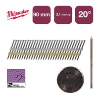 Milwaukee Accessoires Nagels ronde kop 20° 90mm/RS/G/SC2 | 1.750 stuks - 4932492594 - thumbnail