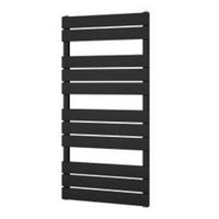 Plieger Genua designradiator horizontaal 1120x550mm 558W zwart grafiet (black graphite) 7253306