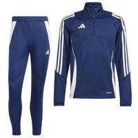 adidas Tiro 24 Trainingspak 1/4-Zip Kids Donkerblauw Wit - thumbnail