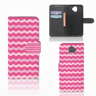 Wiko Wim Telefoon Hoesje Waves Pink