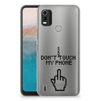 Nokia C21 Plus Silicone-hoesje Finger Don't Touch My Phone