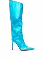 Alexandre Vauthier bottes métallisées à bout pointu - Bleu