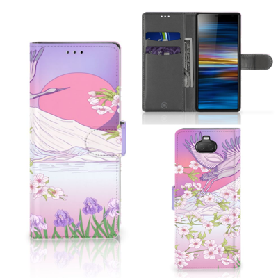 Sony Xperia 10 Telefoonhoesje met Pasjes Bird Flying Sony Xperia 10 Telefoonhoesje met Pasjes Bird Flying