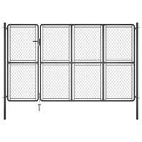 vidaXL Poort 200x350 cm staal antraciet