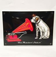 His Master&apos;s Voice Emaille Bord - thumbnail