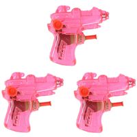 Mini waterpistool - 6x - roze - kunststof - 8 centimeter - zomer speelgoed