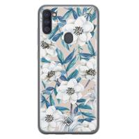 Samsung Galaxy A11 siliconen telefoonhoesje - Touch of flowers