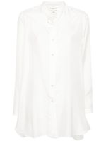 P.A.R.O.S.H. robe-chemise courte en soie - Blanc