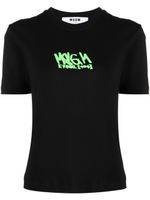 MSGM t-shirt en coton à logo imprimé - Noir