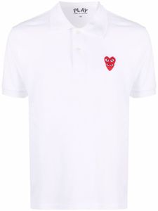 Comme Des Garçons Play polo à patch logo - Blanc